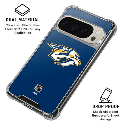 NHL Nashville Predators Logo Google Pixel 9/9 Pro Clear Case